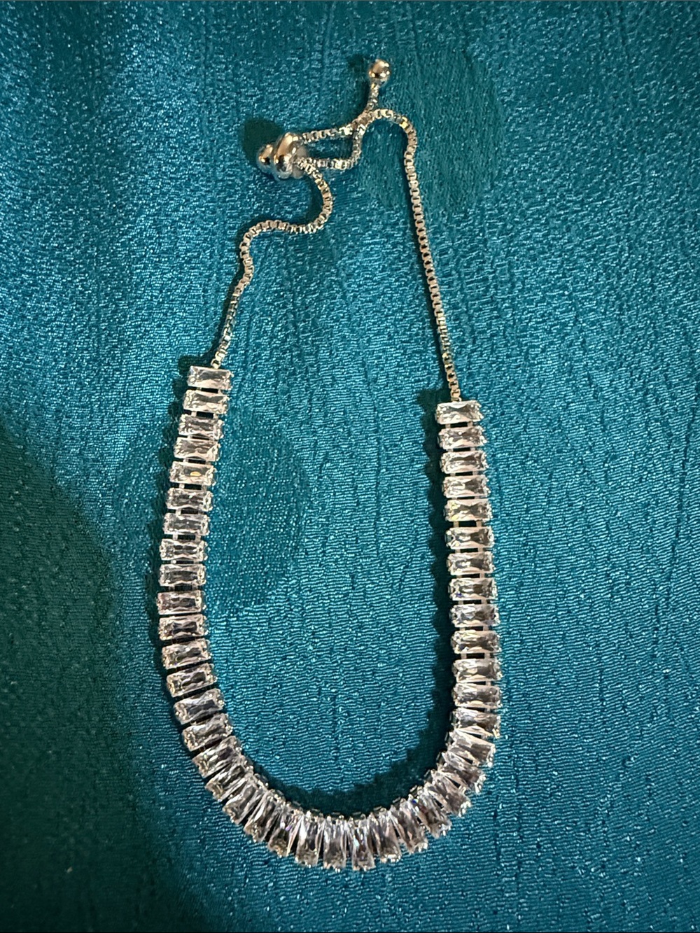 Silver-Tone Adjustable Tennis Bracelet - Women Jewelry